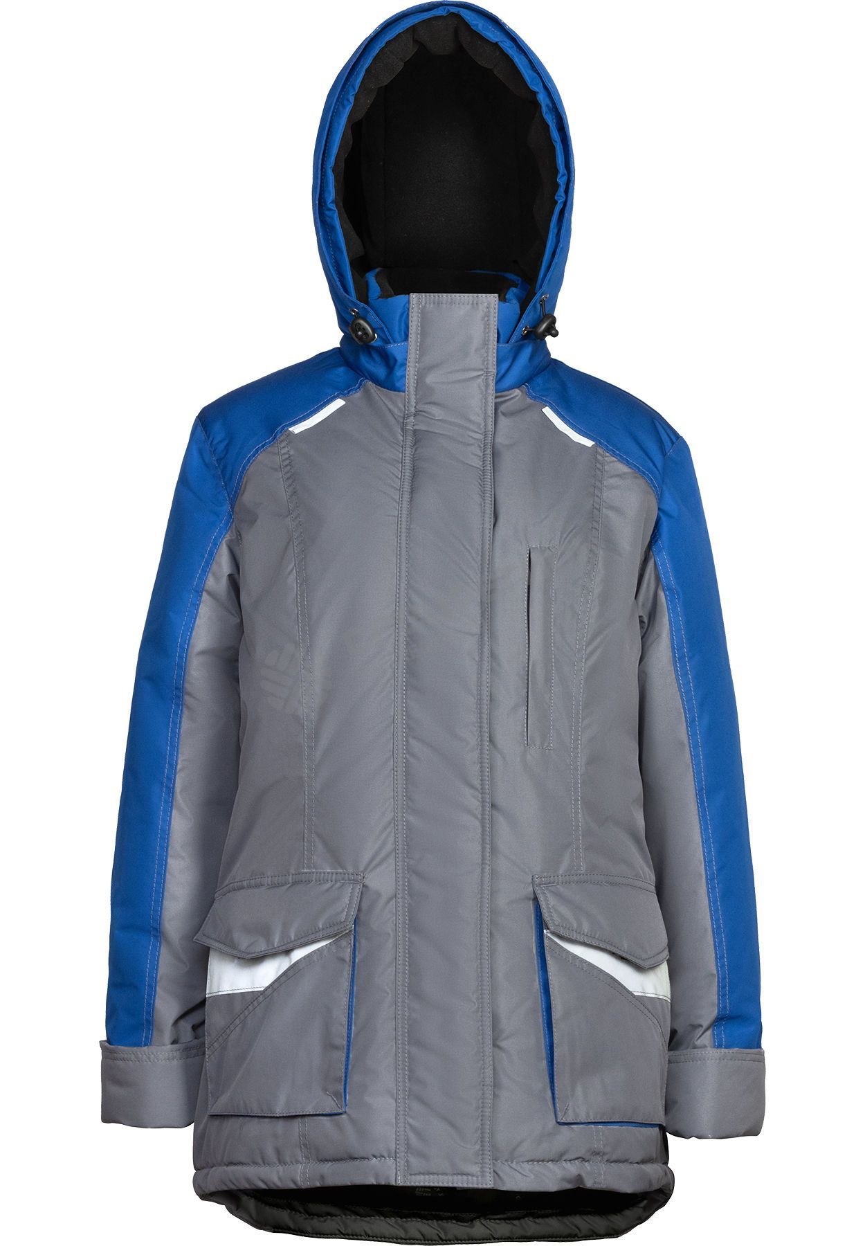 Куртка утеплённая Гера серо-васильковая