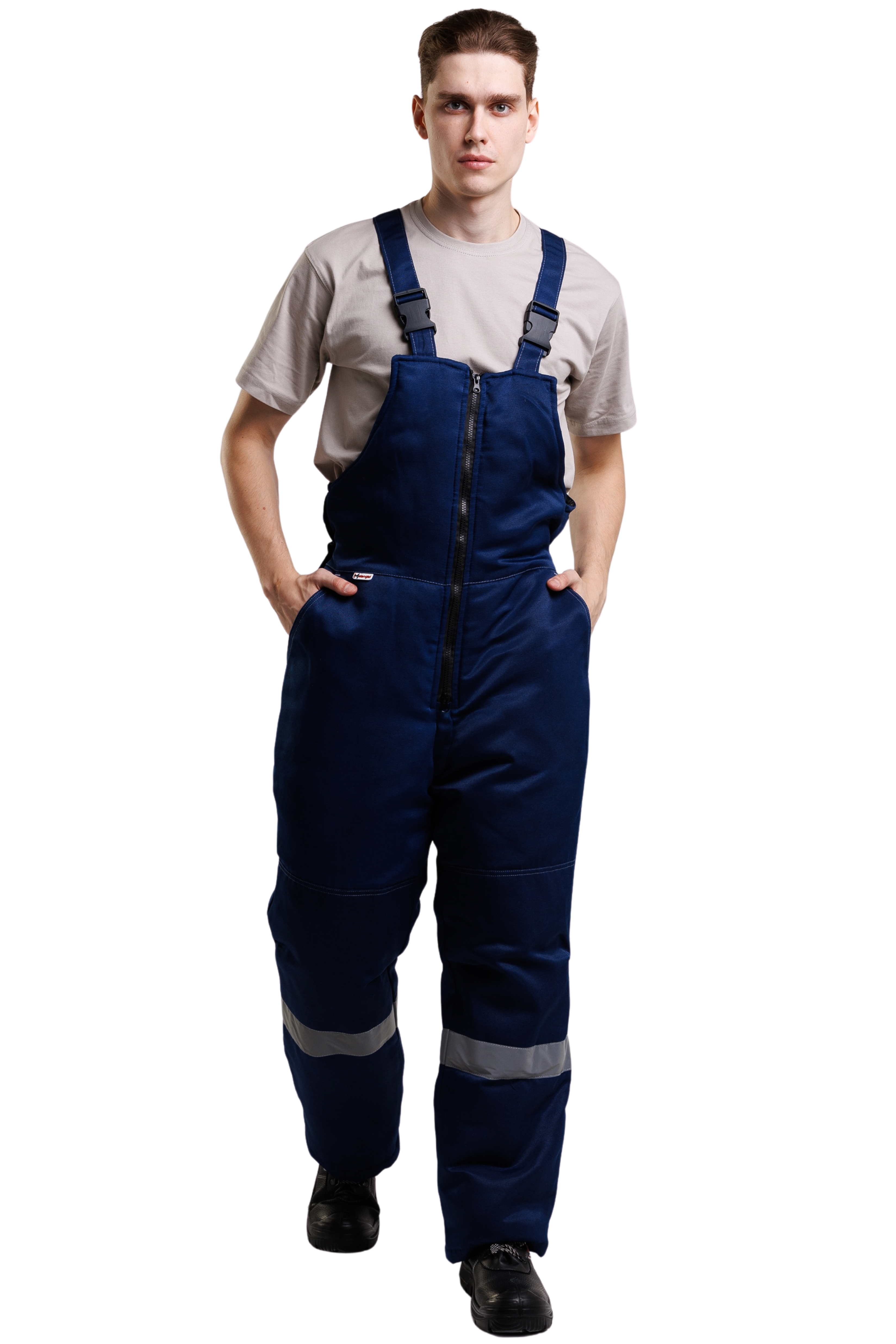 Костюм утеплённый мужской Компакт плюс, смес. кур+п/к син/вас