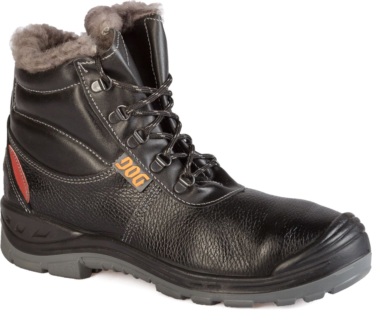 Ботинки кожаные зимние DOG Строитель ИТР мод. А102 КП нат.мех